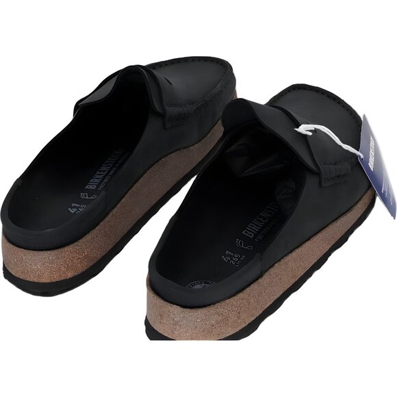 Birkenstock Naples Clog Slip-On Black Oiled Leather Women US 10 EU 41 - Picture 3 of 6